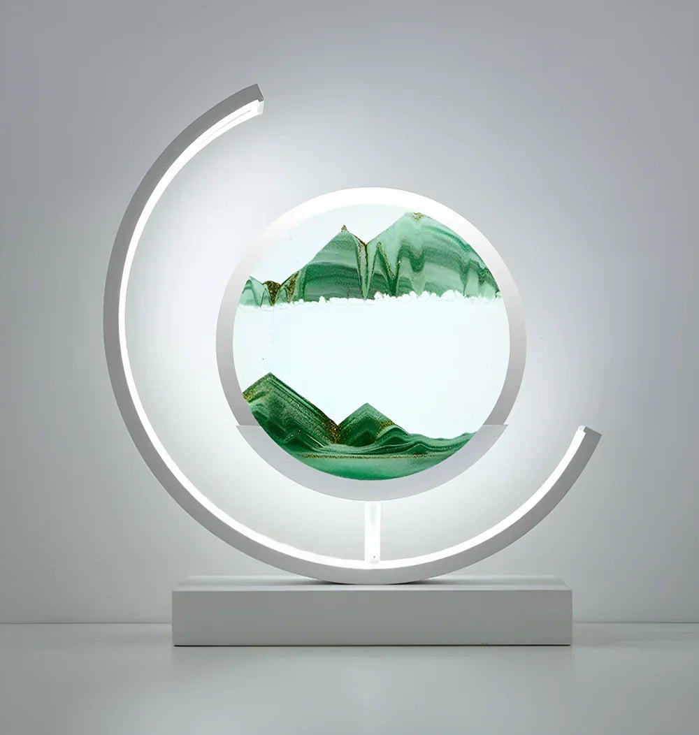 LED Zandkunst Tafellamp | Oplaadbare Lamp Met 3 Lichtkleuren