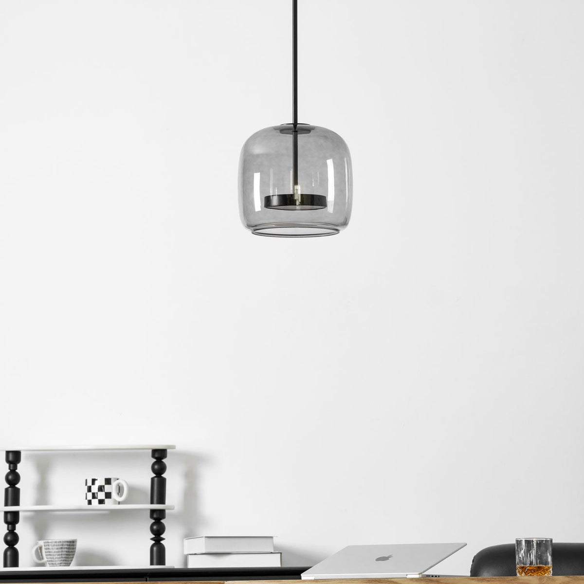 Minimalistisk Metro-glaspendel | Håndblæst LED-pendel