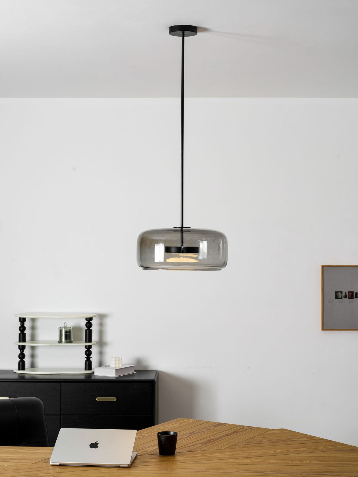 Minimalistisk Metro-glaspendel | Håndblæst LED-pendel