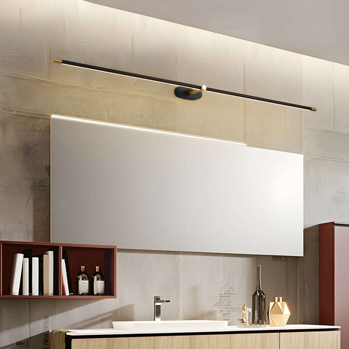 Minimalistische Oplaadbare Wandlamp | Draadloze LED Spiegelverlichting
