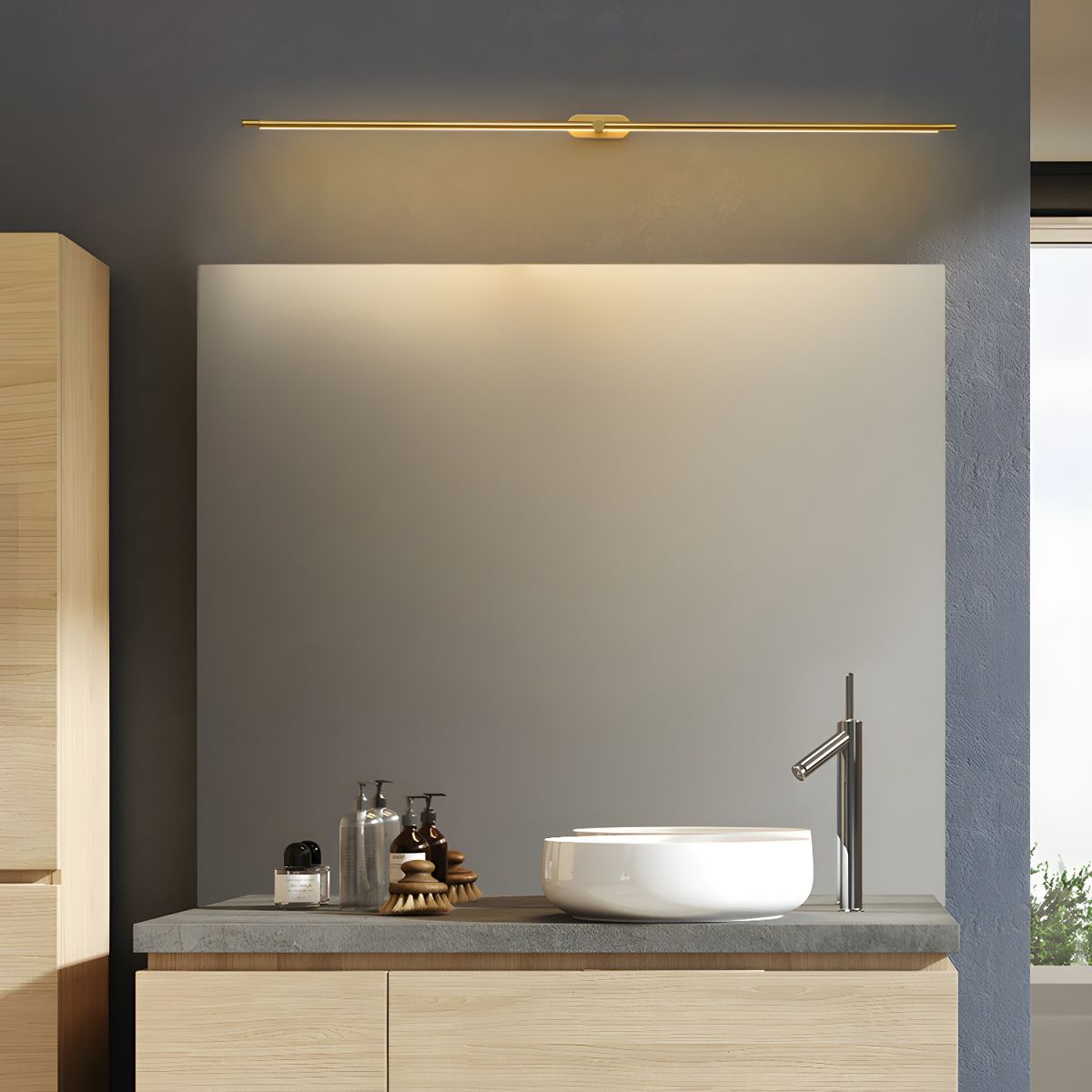 Minimalistische Oplaadbare Wandlamp | Draadloze LED Spiegelverlichting