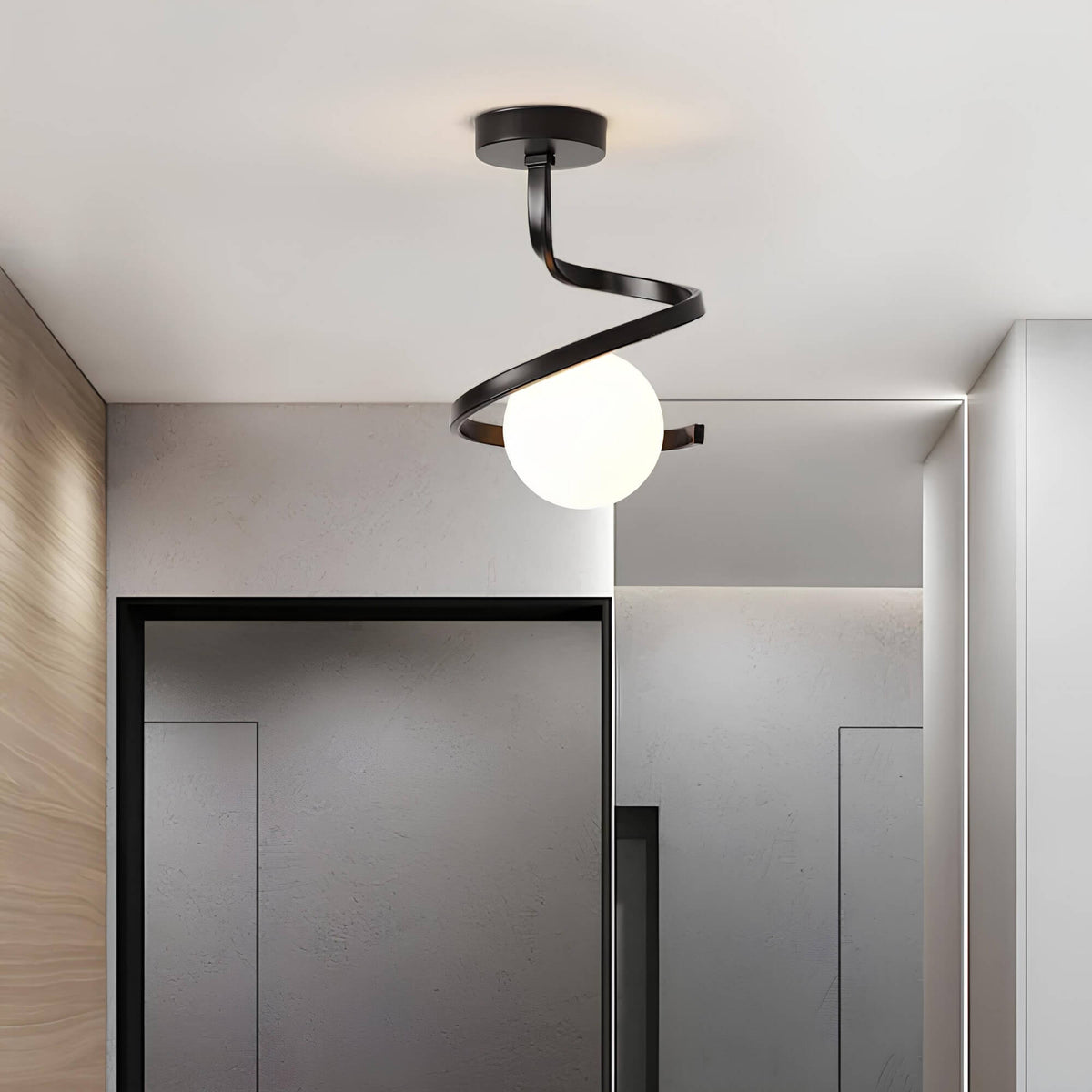Moderne Plafondlamp met Glazen Bol – G9 Design Plafondverlichting