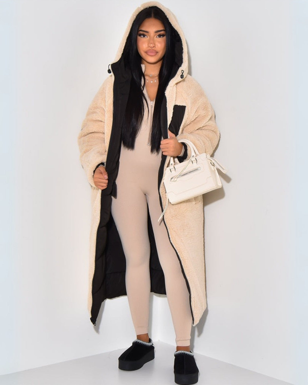 Omkeerbare Dames Winterjas | Lange Elegante Jas
