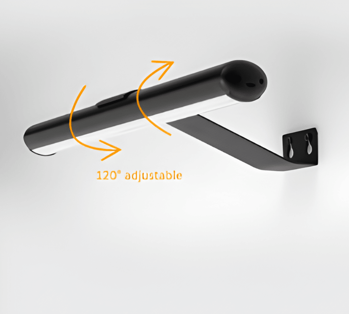 Bezprzewodowa lampa ścienna | Obracana o 120° lampa LED z USB-C