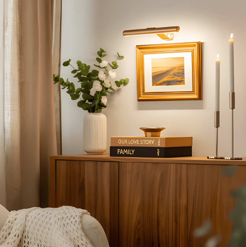 Bezprzewodowa lampa ścienna | Obracana o 120° lampa LED z USB-C