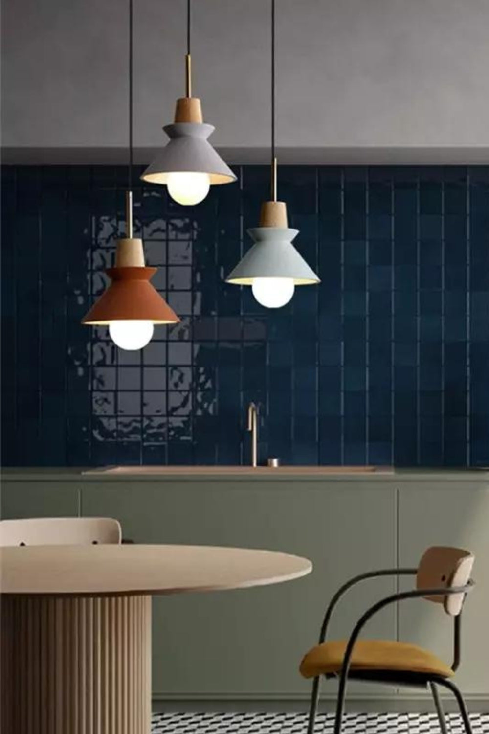Scandinavische Hanglamp | Houten & Harsen Plafondlamp In 8 Kleuren