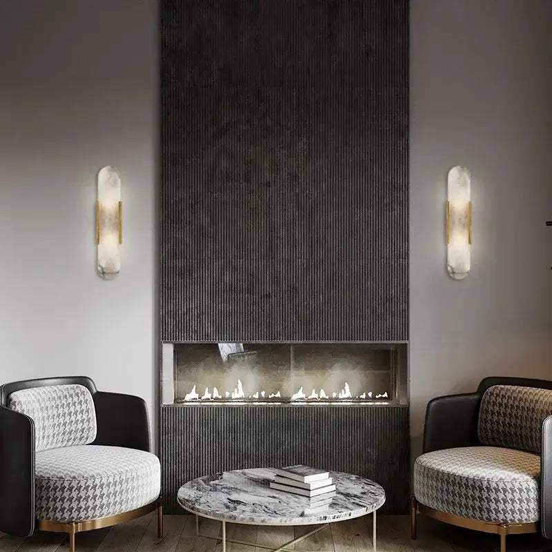 Posh Marble Lamp & Gold Roman Villa Sonce | Nordic Wandlamp