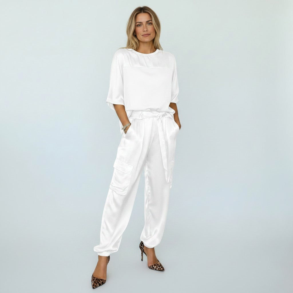 Satijnen Tweedelige Set Voor Dames | Elegante Set