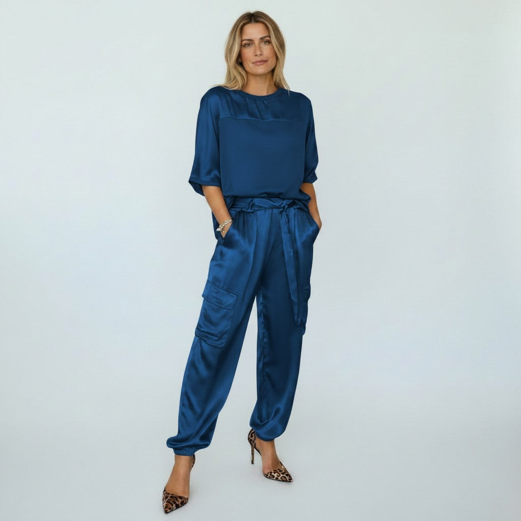 Satijnen Tweedelige Set Voor Dames | Elegante Set