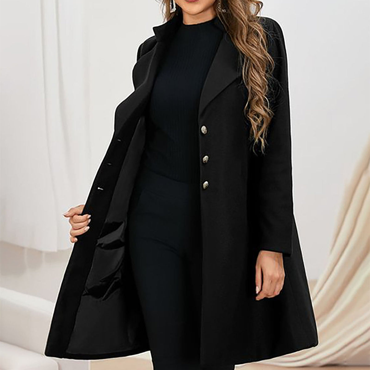 Manteau Prestige pour femme | Élégant manteau d'hiver italien en laine