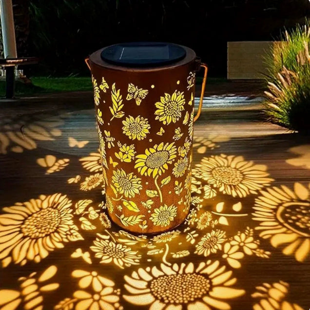 Solar Zonnebloem Tuinlamp | Rustieke Buitenlamp Voor Tuin
