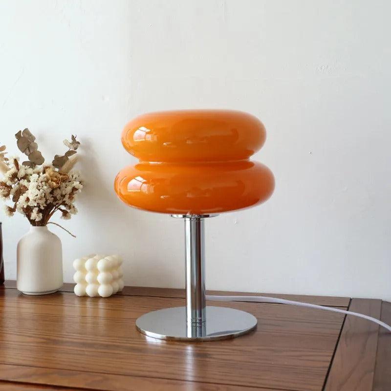 Japandi Macaron Tafellamp | Retro Bauhaus Glazen Accentlamp