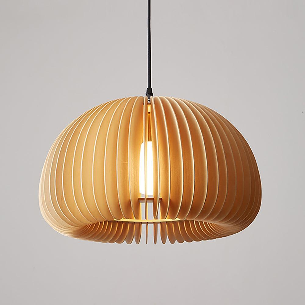 Houten Kunst Hanglamp | Moderne Rustieke Plafondlamp Van Hout