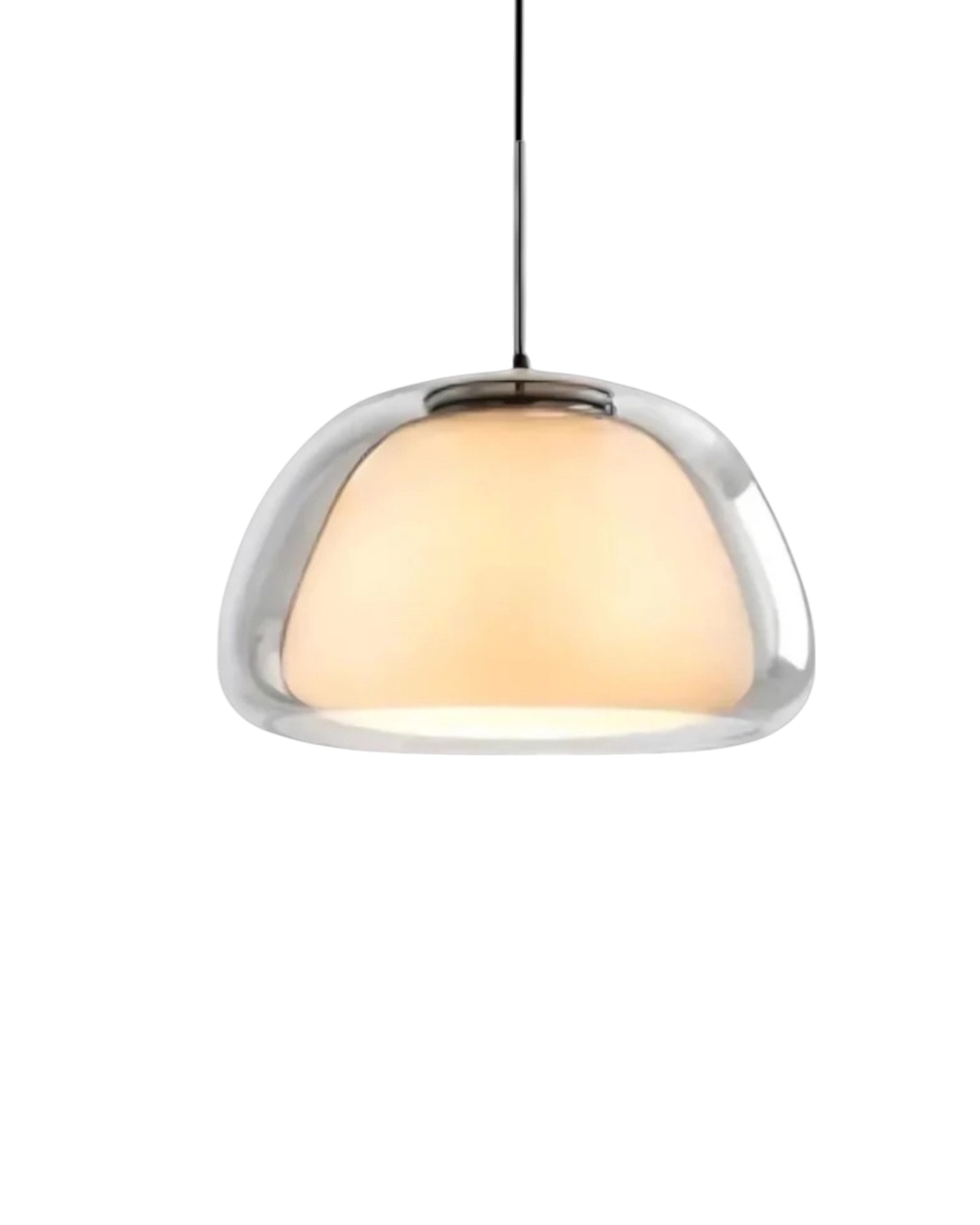 Kristalheldere Koepel Glazen Hanglamp | Japandi Luxe Verlichting