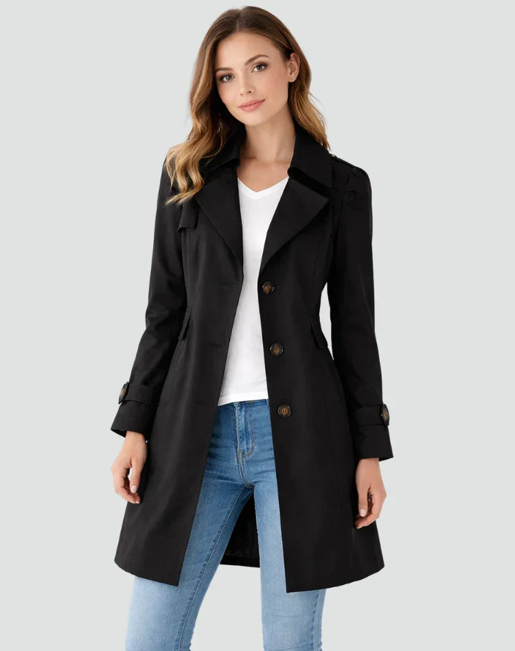 Dames Trenchcoat Met Klassieke Kraag | Gestructureerde Jas