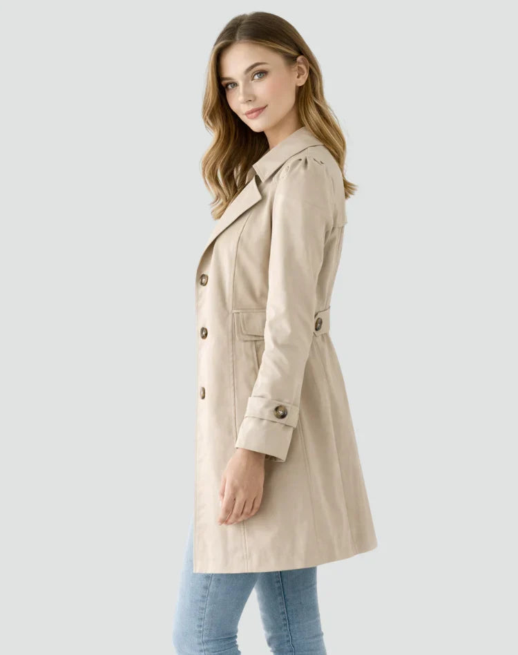 Dames Trenchcoat Met Klassieke Kraag | Gestructureerde Jas