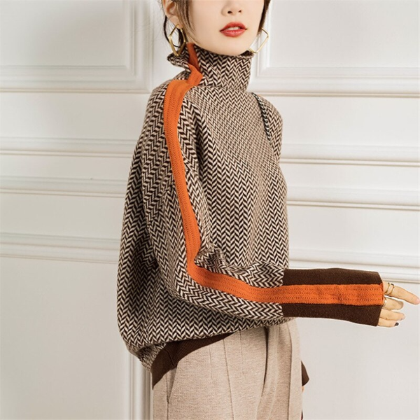 Pull doux à col montant pour femme | Élégant pull d'hiver en maille