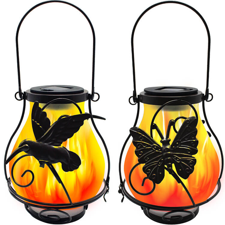 Lámpara de Jardín Solar LED Decorativa – Negra – (1 LED)