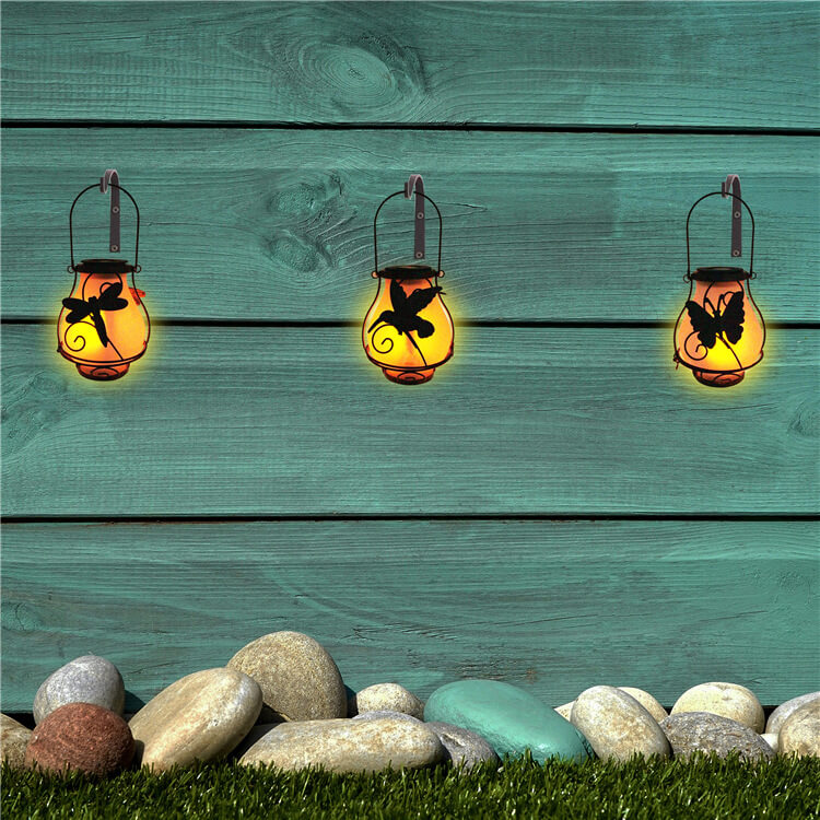 Lámpara de Jardín Solar LED Decorativa – Negra – (1 LED)