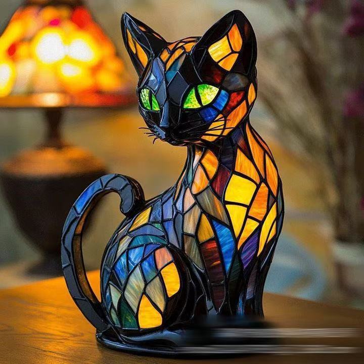 Kleurrijke Hondenlamp Van Hars | Decoratieve Dierenlamp