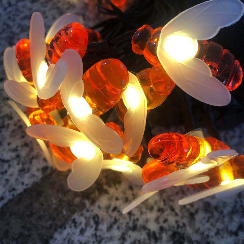 Solar LED Honingbij Sierverlichting – Art Deco Rood/Geel/Wit – (20 / 30 / 50 / 100 LED’s)