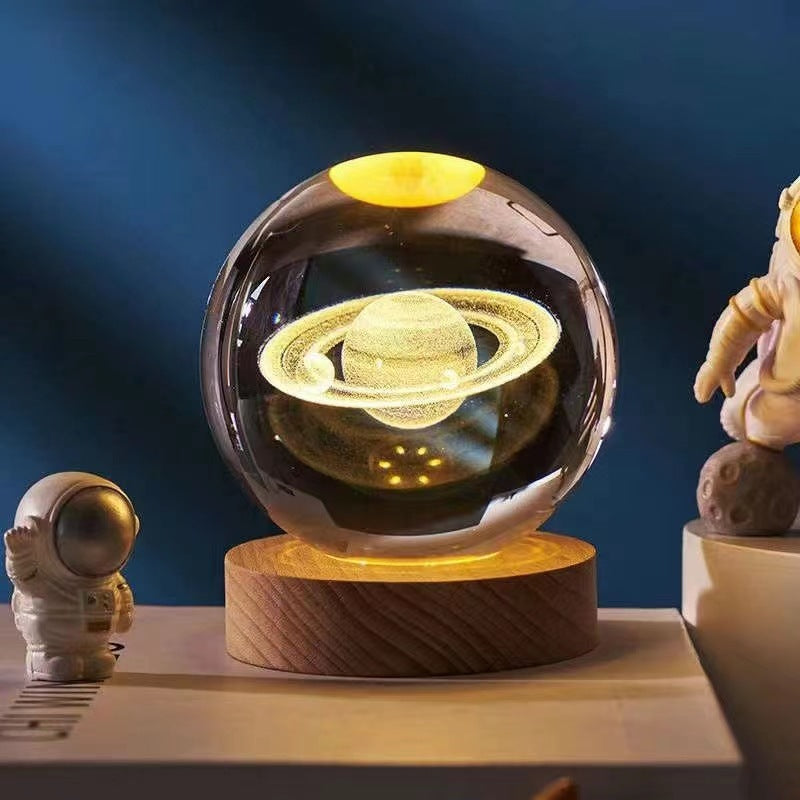 Spatio – Lampe de Nuit Cristal Orb 3D