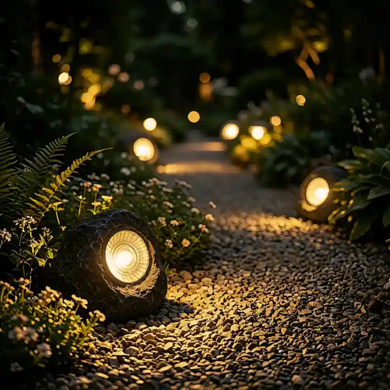 Solar Tuinlamp in Steenlook – Waterdichte LED Buitenlamp voor Tuin & Pad