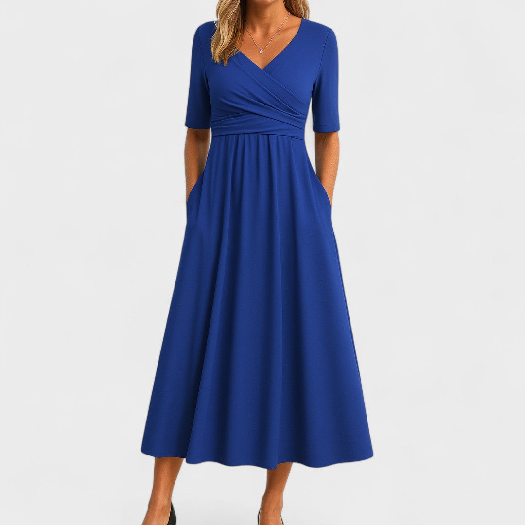 Élégante robe midi avec poches | Robe féminine pour tous les jours