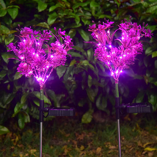 Moderne Solar LED Havelampe – Lilla – (1 LED)