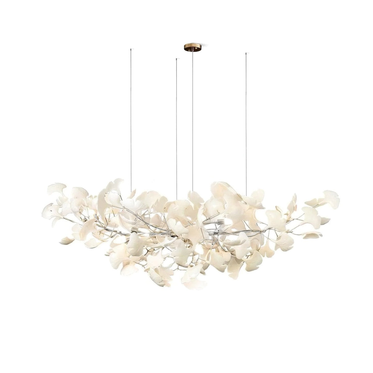 Horizon Bloom Gingko Chandelier | Handcrafted Porcelain Ginkgo Leaves