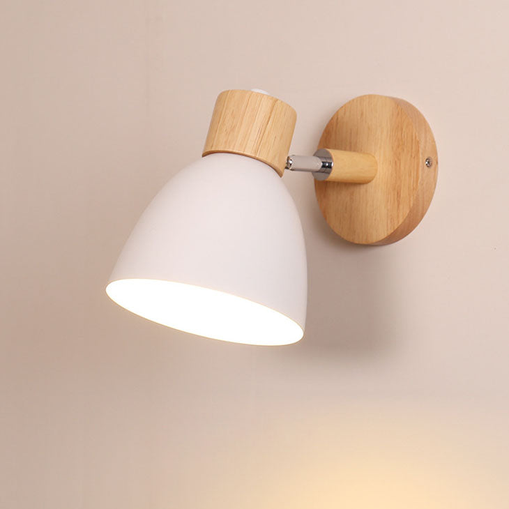 Moderne Houten Kegel Wandlamp | Minimalistische E27 LED-Lamp