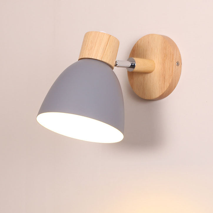 Moderne Houten Kegel Wandlamp | Minimalistische E27 LED-Lamp