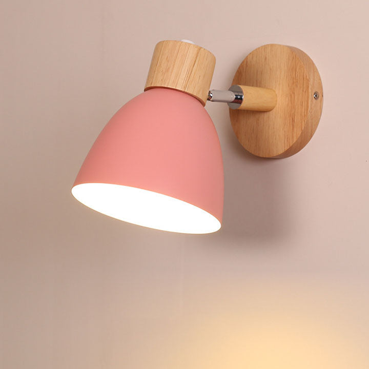 Moderne Houten Kegel Wandlamp | Minimalistische E27 LED-Lamp