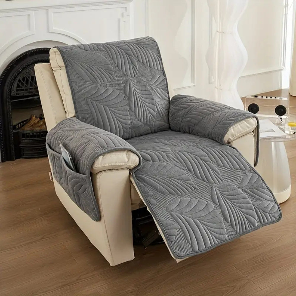Fauteuilhoes Met Bladpatroon | Antislip Microvezel Fauteuilbeschermer