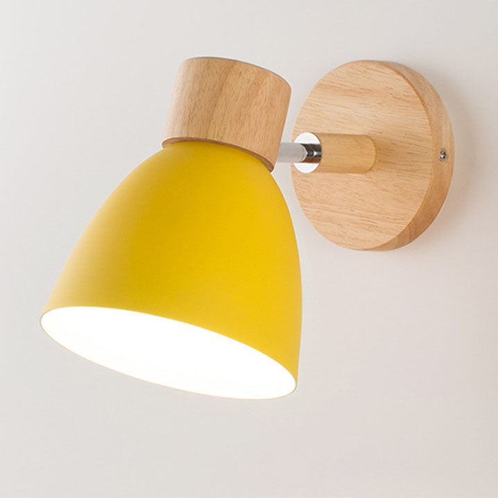 Moderne Houten Kegel Wandlamp | Minimalistische E27 LED-Lamp