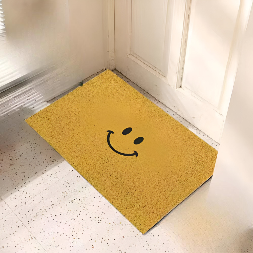 Antislip PVC Deurmat Met Smiley | Absorberende Entree Mat