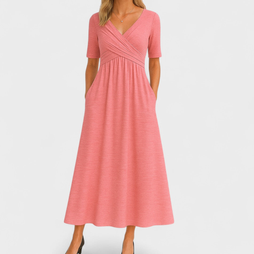 Élégante robe midi avec poches | Robe féminine pour tous les jours