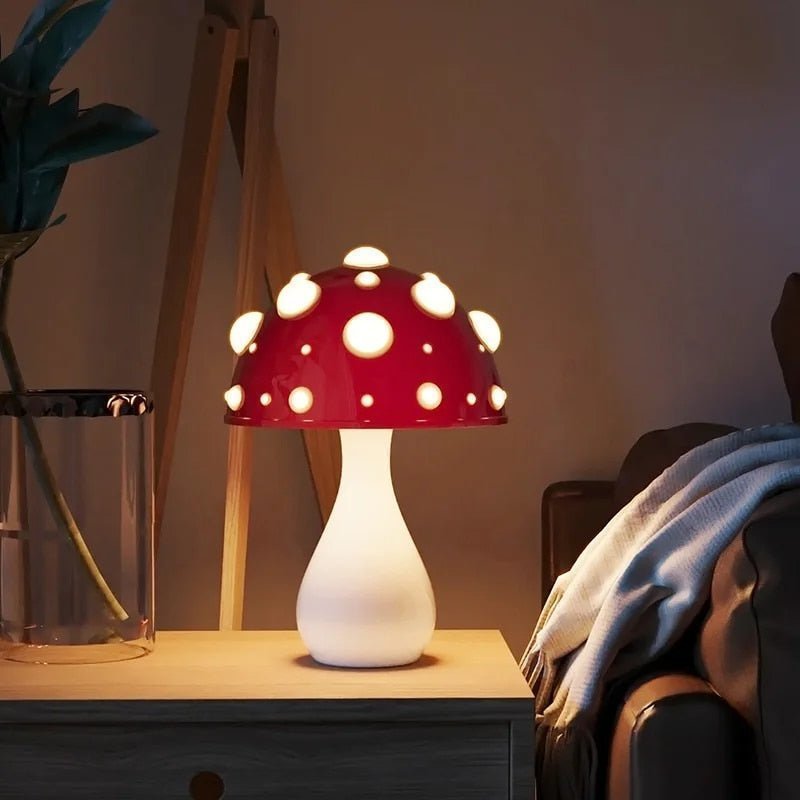 Nastrojowa Lampa Stołowa w Kształcie Grzyba