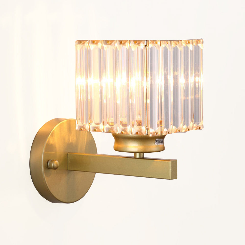Luca – Vegglampe med Glasskjerm & Matt Svart Base