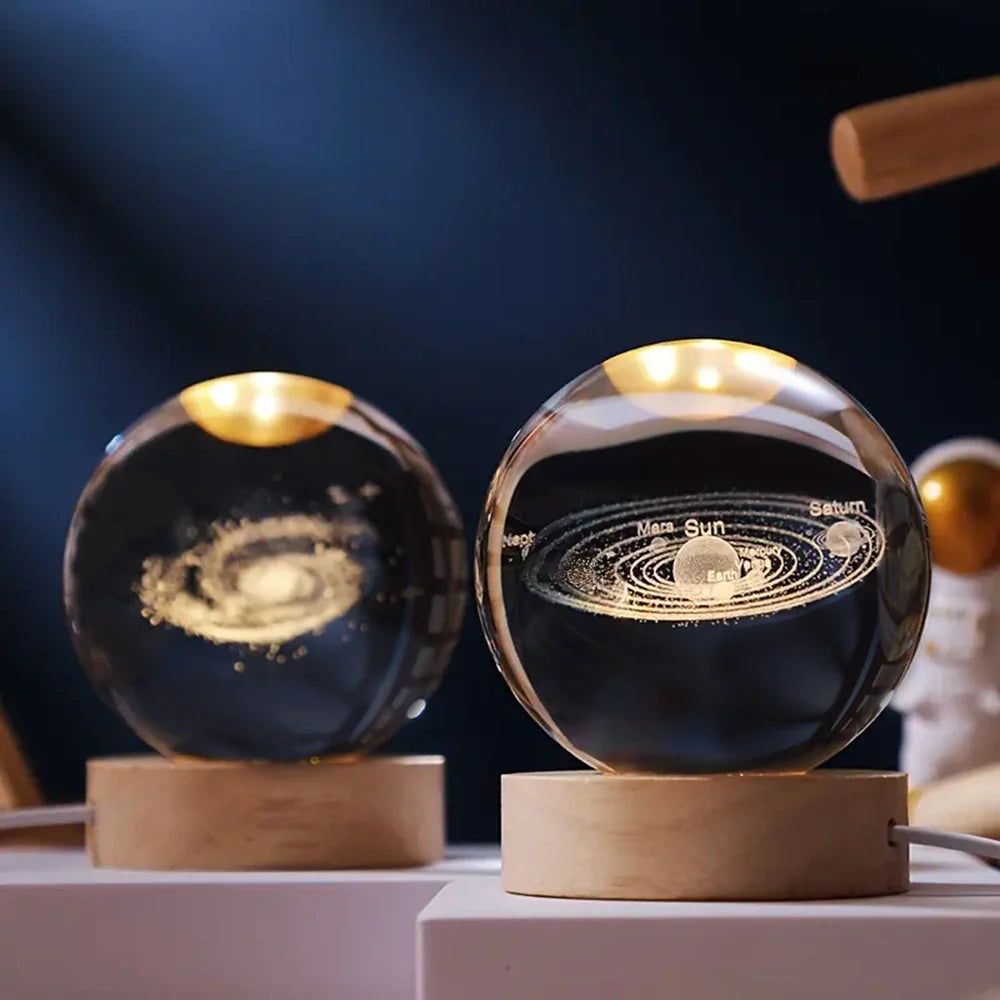 Krystal planetlampe