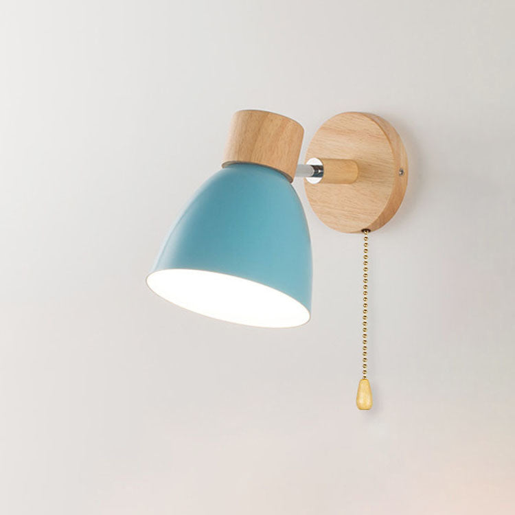 Moderne Houten Kegel Wandlamp | Minimalistische E27 LED-Lamp
