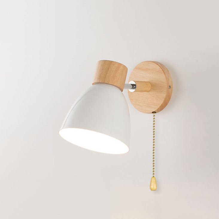 Moderne Houten Kegel Wandlamp | Minimalistische E27 LED-Lamp