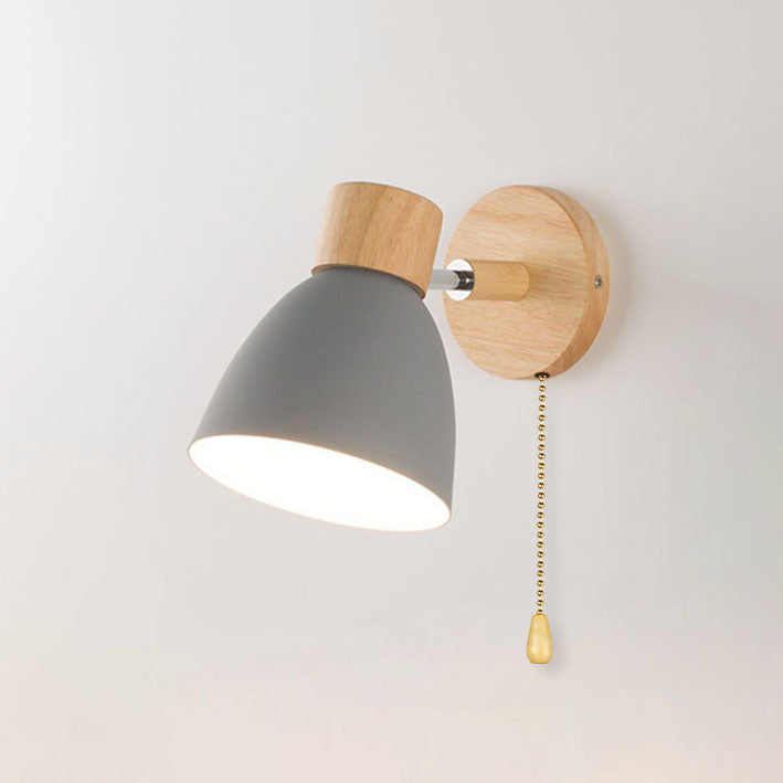 Moderne Houten Kegel Wandlamp | Minimalistische E27 LED-Lamp