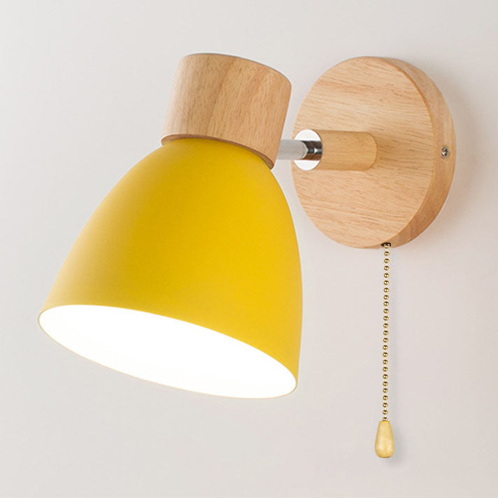 Moderne Houten Kegel Wandlamp | Minimalistische E27 LED-Lamp