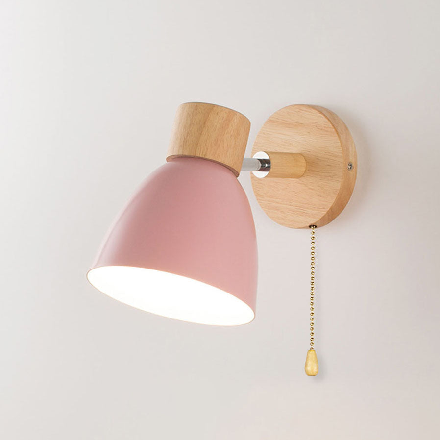 Moderne Houten Kegel Wandlamp | Minimalistische E27 LED-Lamp