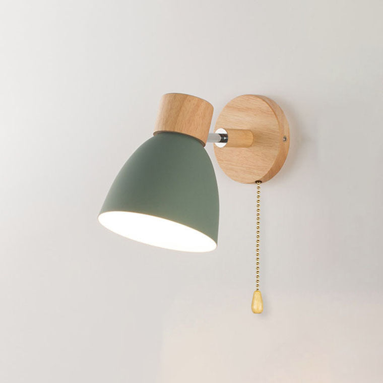 Moderne Houten Kegel Wandlamp | Minimalistische E27 LED-Lamp
