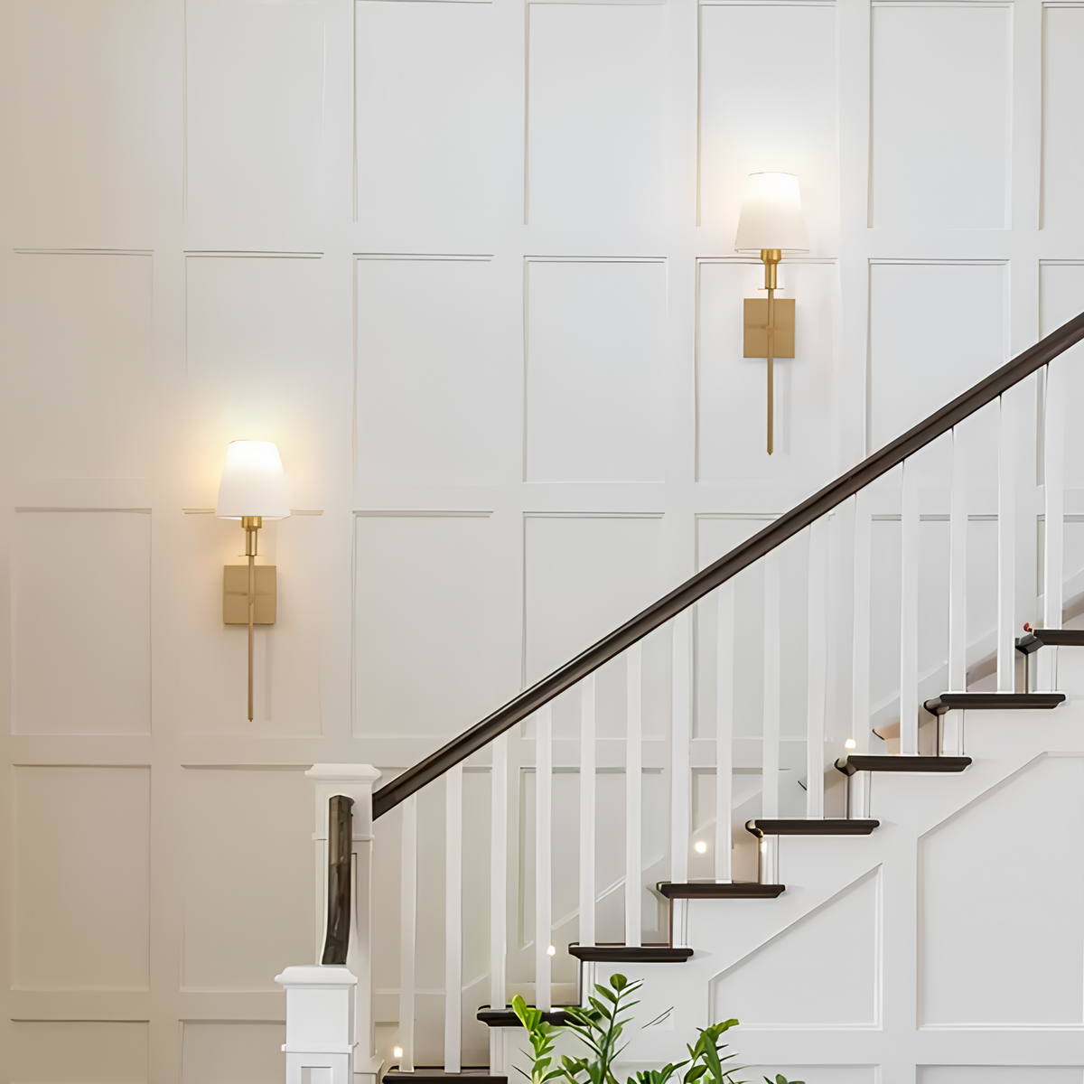 Klassisk elegant trådløs vegglampe med vintage design & fjernkontroll