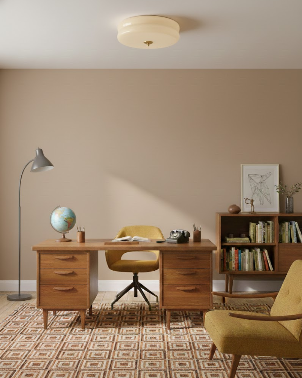 Minimalistische Vintage Plafondlamp Van Kunstglas | Elegante Lamp