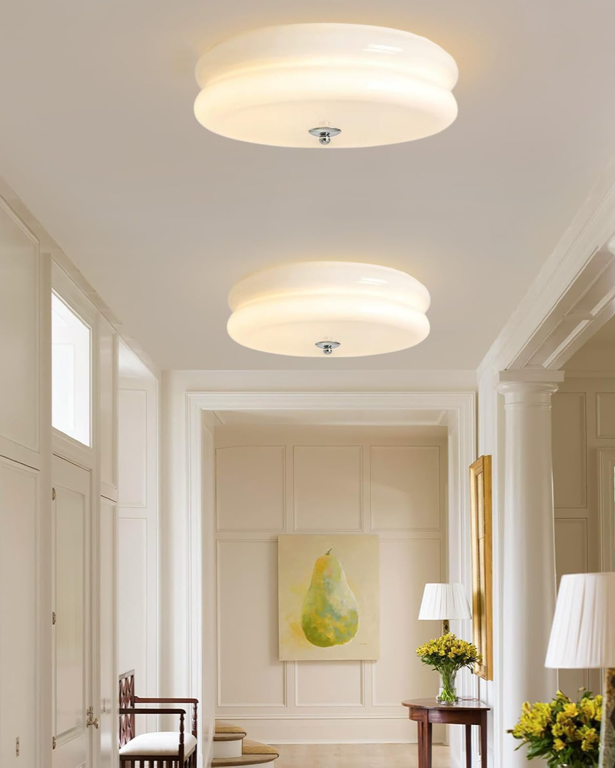 Minimalistische Vintage Plafondlamp Van Kunstglas | Elegante Lamp