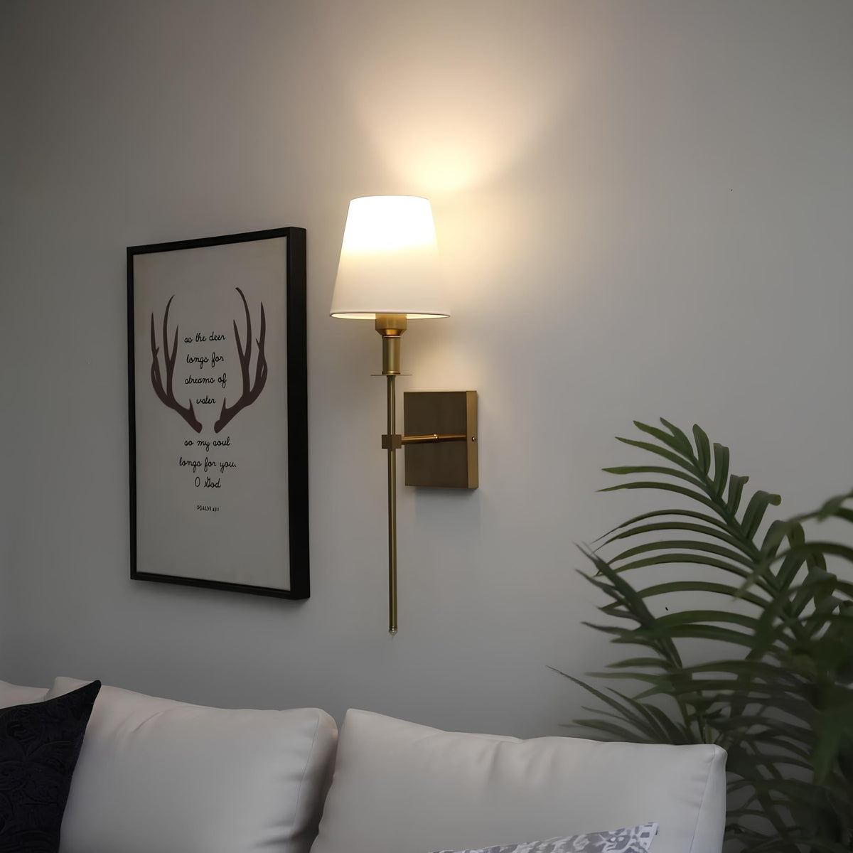 Klassisk elegant trådløs vegglampe med vintage design & fjernkontroll